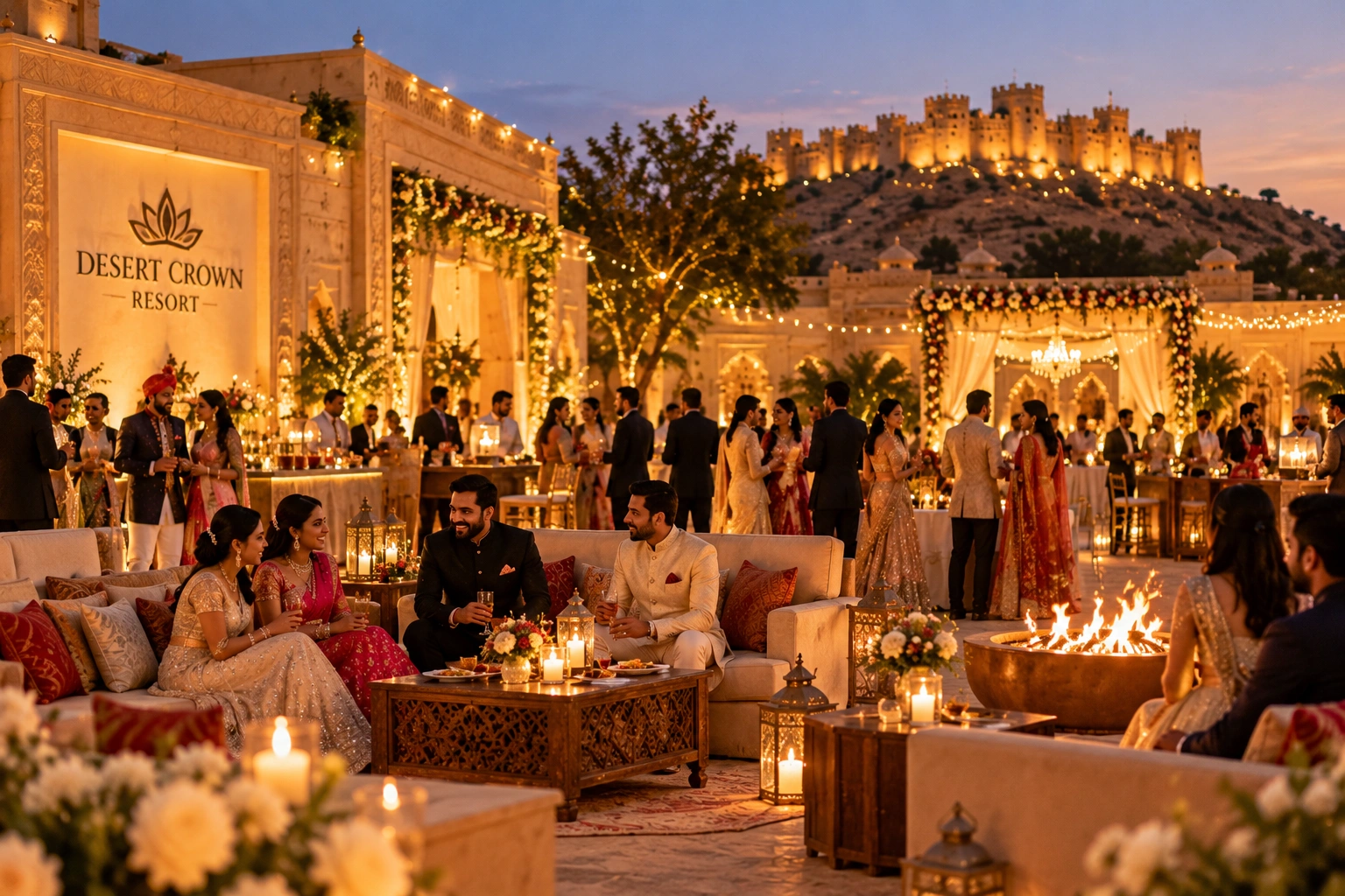 Guests at Desert Crown Resort